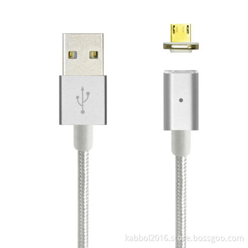 Metal Magnetic Connection LED USB Cable High Speed Date Sync Charging Cable USB Micro Magnetic Cable Metal Magnetic USB Cable